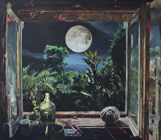 Okno IV, 2014, akryl na plátně, 155×180cm, soukromá sbírka